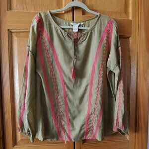 Top, Sundance Peasant Blouse, L